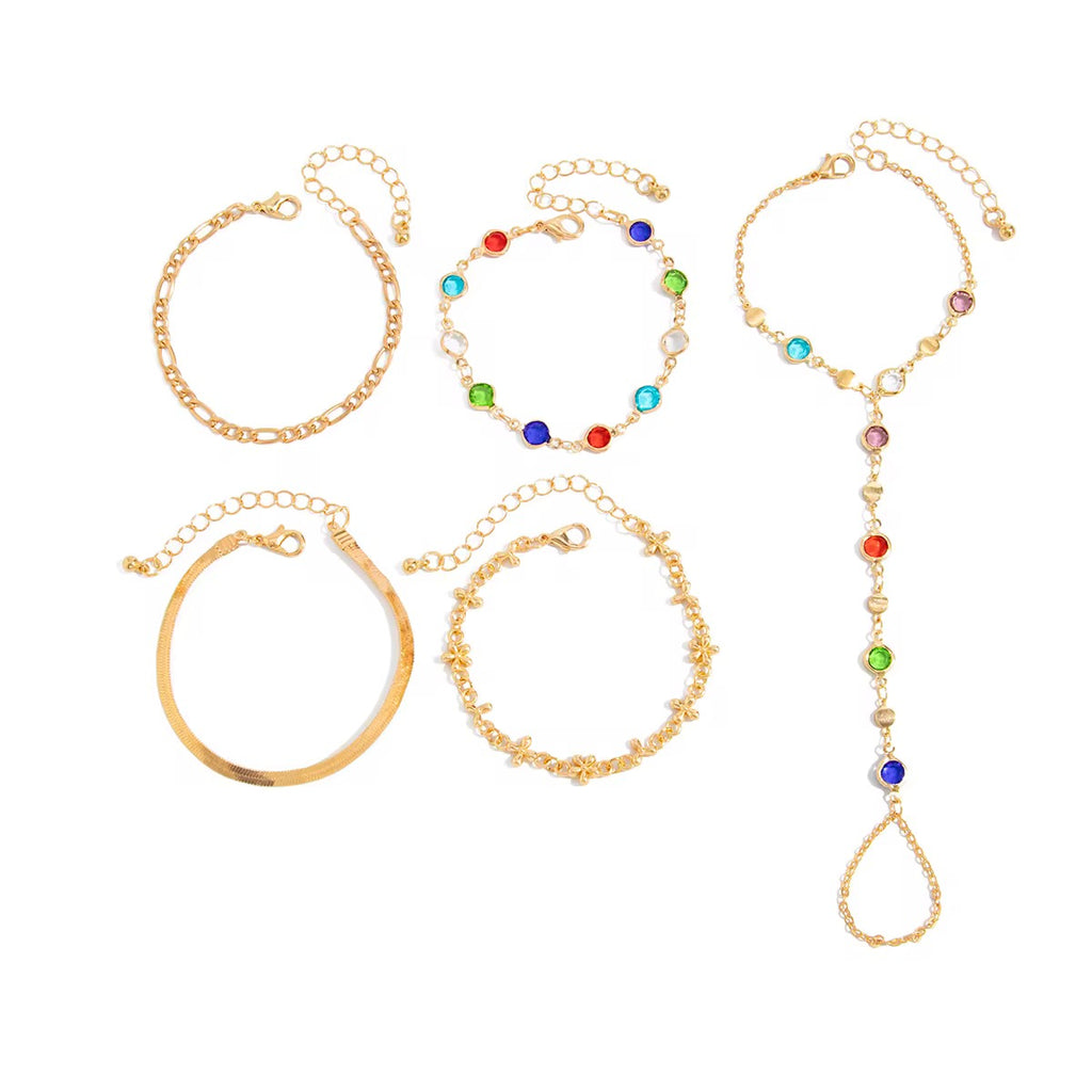 Golden Rosario Luxe Bracelet Set – Gold