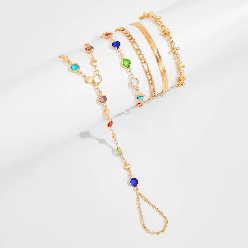 Golden Rosario Luxe Bracelet Set – Gold